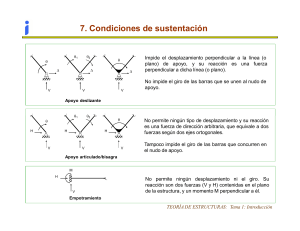 Condiciones de Sustentación en Estructuras