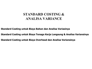 Standard Costing & Analisa Varians