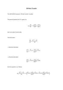 2D Heat Transfer Numerical Model