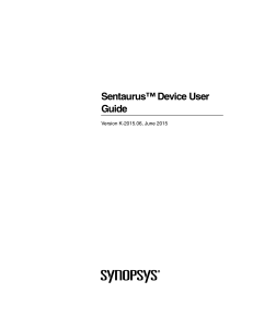 Sentaurus Device User Guide