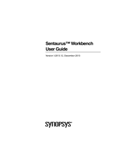 Sentaurus Workbench User Guide