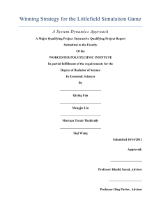 Littlefield Simulation Game Strategy: System Dynamics Approach