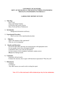 MECH 2272 Lab Report Outline