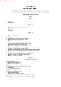 Capital Gains Tax Act Zimbabwe