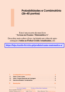 Probabilidades e Combinatória: Exercícios e Técnicas de Contagem