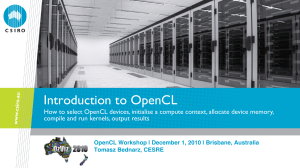 Introduction to OpenCL: Parallel Computing