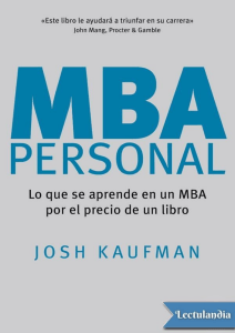 MBA Personal: Lo que se aprende en un MBA por el precio de un libro