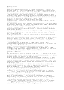 Tissue Composition, Proteins, Muscle Structure Study Notes