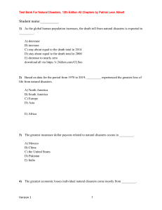 Natural Disasters Test Bank, 12th Edition