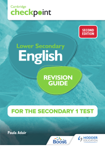 Lower Secondary English Revision Guide