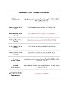 MTEL Communication & Literacy Resources