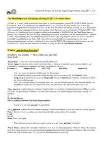 MATLAB User-Defined Functions for Engineering