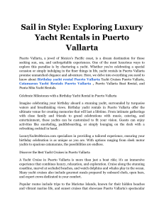 Luxury Yacht Rentals in Puerto Vallarta & Punta Mita