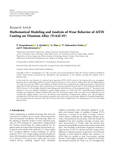 AlTiN Coating Wear Analysis on Titanium Alloy