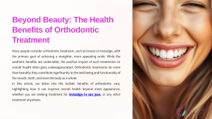 Orthodontic Treatment Health Benefits