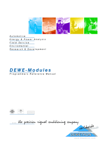 DEWE-Modules Programmers Reference Manual