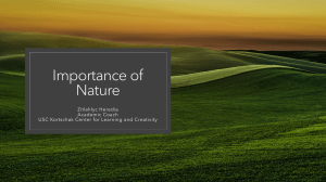 Importance of Nature: Well-being & Mental Health