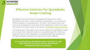 QuickBooks Crashing Solutions: Troubleshooting Guide