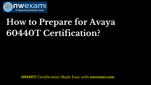 Avaya 60440T Certification Prep Guide