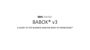 BABOK Guide v3: Business Analysis Body of Knowledge