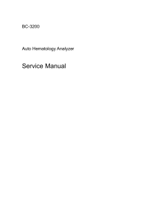 BC-3200 Auto Hematology Analyzer Service Manual