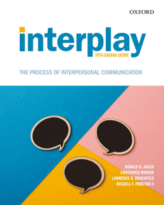 Interplay: Interpersonal Communication Textbook