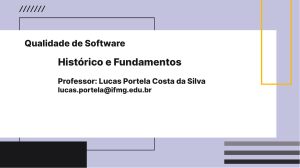 Qualidade de Software: Histórico e Fundamentos