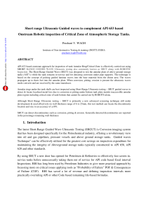 SRUT for Tank Inspection: API 653 Guided Waves