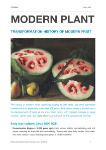 Modern Fruit Transformation History & Health Risks