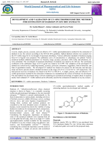 Daidzein Estimation by UV-Spectrophotometry