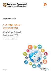 Cambridge IGCSE/O Level Economics Learner Guide