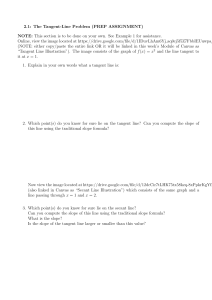 Tangent Line Problem Assignment