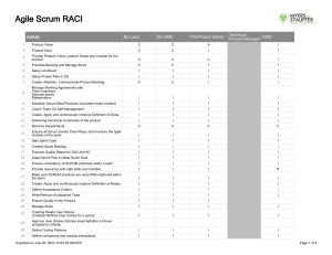 Agile Scrum RACI Matrix