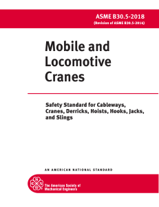 ASME B30.5-2018 Mobile and Locomotive Cranes Safety Standard