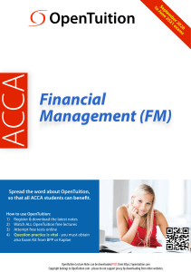 ACCA FM Lecture Notes: Financial Management