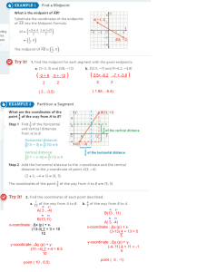 Midpoint & Partitioning Worksheet