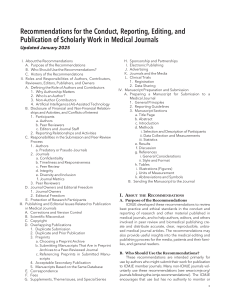 Medical Journal Publication Guidelines