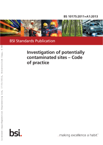 Contaminated Site Investigation Code of Practice