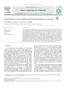 5S Implementation in Plastic Bag Manufacturing: A Case Study