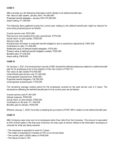 Defined Benefit Plan Case Studies