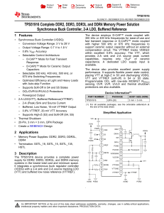 TPS51916 DDR Memory Power Solution Datasheet