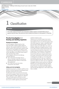 IGCSE Biology Practical Teacher's Guide