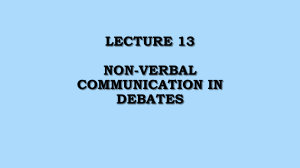 Non-Verbal Communication in Debates