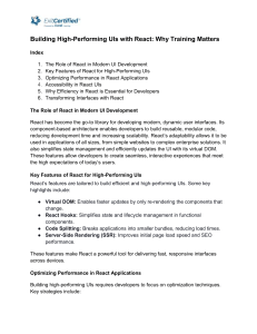 React UI Performance: Training & Optimization