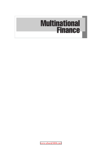 Multinational Finance Textbook