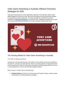 Video Game Advertising in Australia: 2025 Strategies