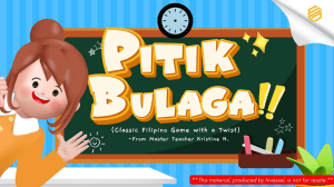 Pitik Bulaga Game Instructions