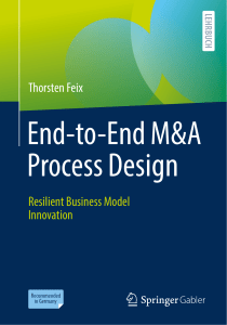 End-to-End M&A Process Design: Resilient Business Model Innovation