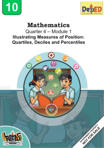 Measures of Position: Quartiles, Deciles, Percentiles