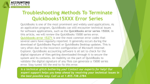 QuickBooks 15XXX Error Troubleshooting Guide